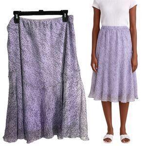 Believe Lavender Y2K A-Line Skirt with Lace and Ruffle Details 16